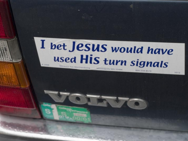 Which bumper sticker would you most likely put on your car?
