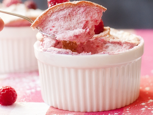 What kind of dessert is pink and soft inside?
