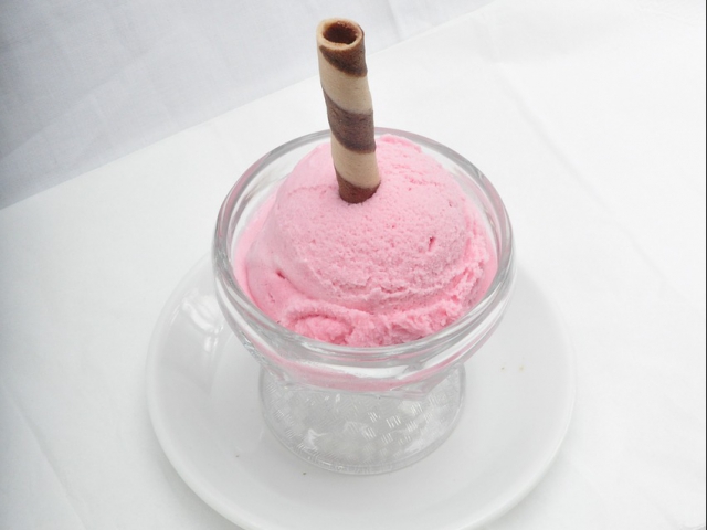 What cool pink dessert is this?