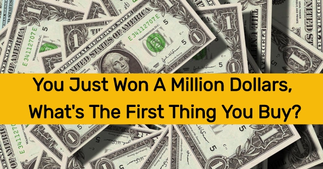 You Just Won A Million Dollars, What’s The First Thing You Buy?