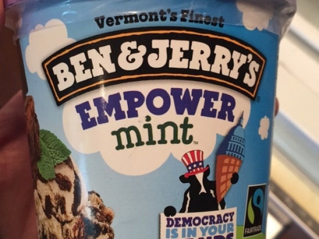 Rate the Ben and Jerry's flavor: Empower Mint.
